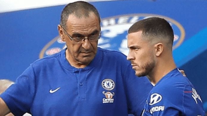 Maurizio Sarri:” Tôi không lo lắng về việc Hazard chuyển đi”