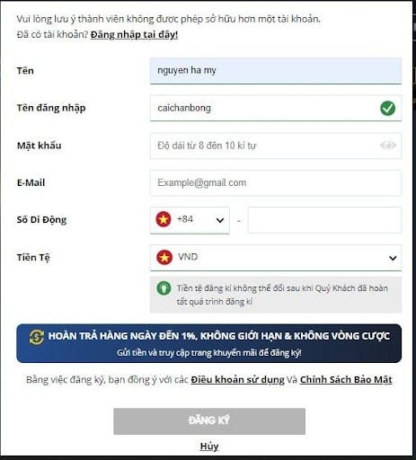 Bước 2 - Đăng ký