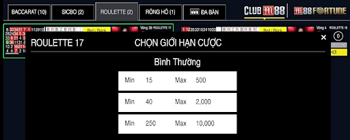 Chọn trò chơi KUBET Roulette